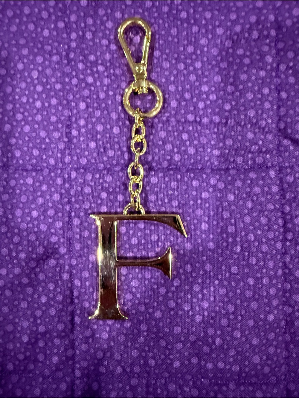 Dooney & Bourke Gold tone Letter F Bag Charm